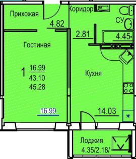 Новостройки, 1-комн., Тольятти