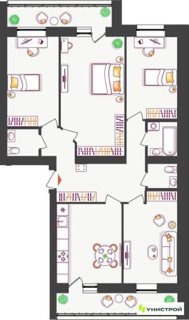 Новостройки, 4-комн., Тольятти