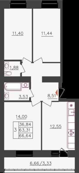 Новостройки, 3-комн., Тольятти