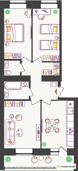 , 3-комн., Тольятти