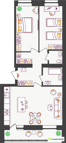 , 2-комн., Тольятти