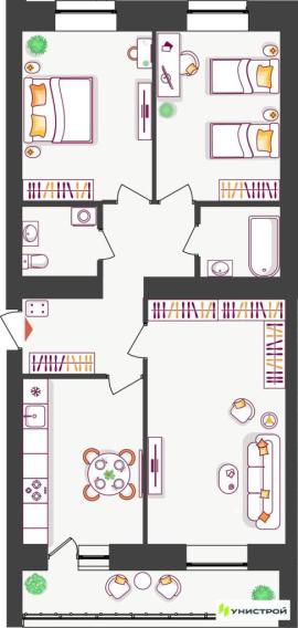 , 3-комн., Тольятти